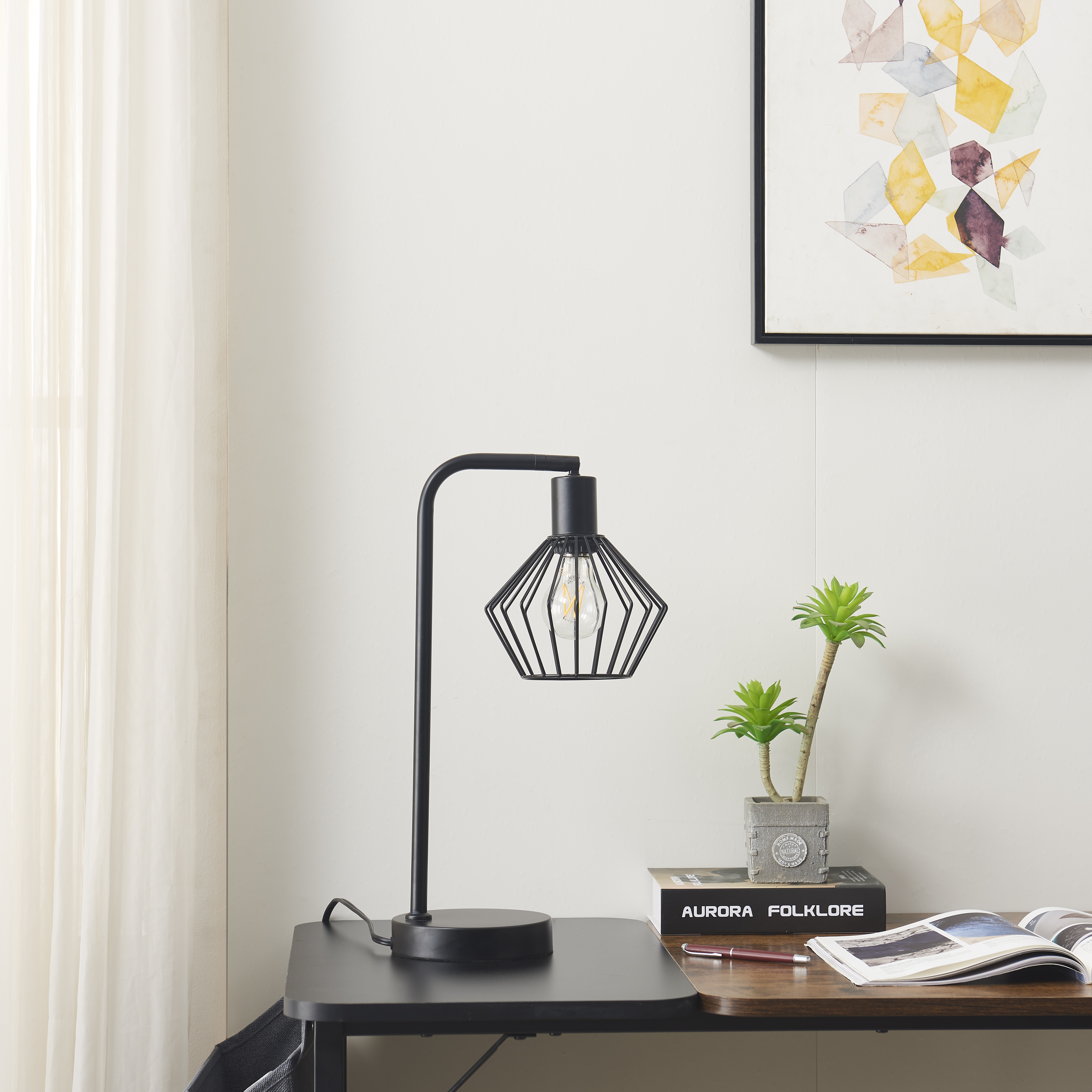 metal cage table lamp-5