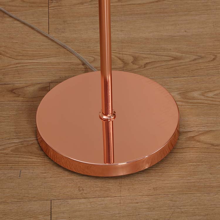 modern glass milky shade rose gold floor lamp details 2