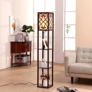 shelf floor lamp-Coffee